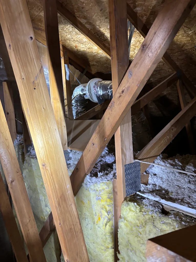 Disturbed attic insulation