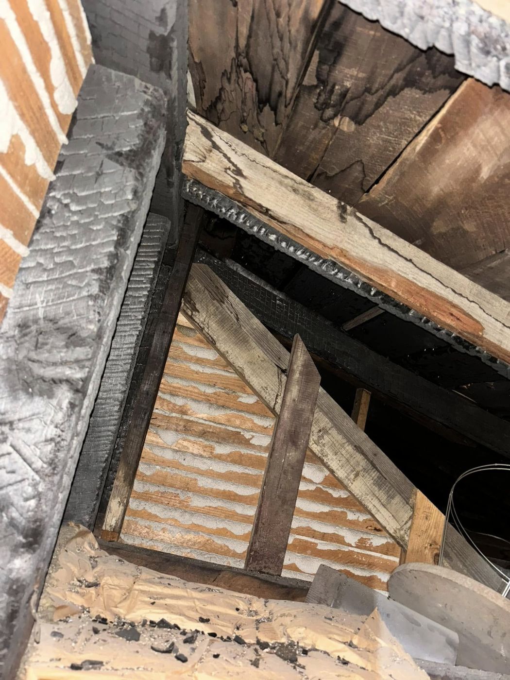 Hidden charred framing